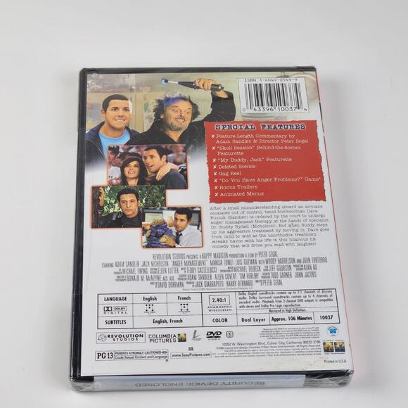 Anger Management Sony Pictures 2003 Adam Sandler & Jack Nicholson DVD Movie - Picture 2 of 5
